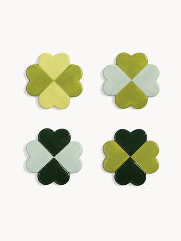 Handmade Coasters Lucky, Set of 4