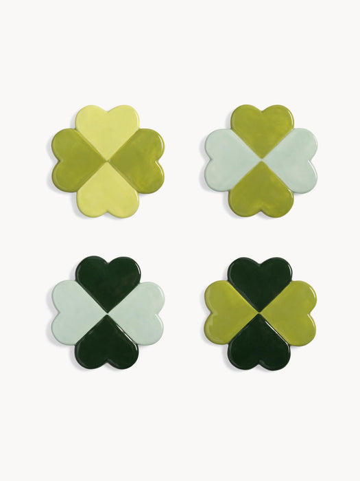 Handmade Coasters Lucky, Set of 4
