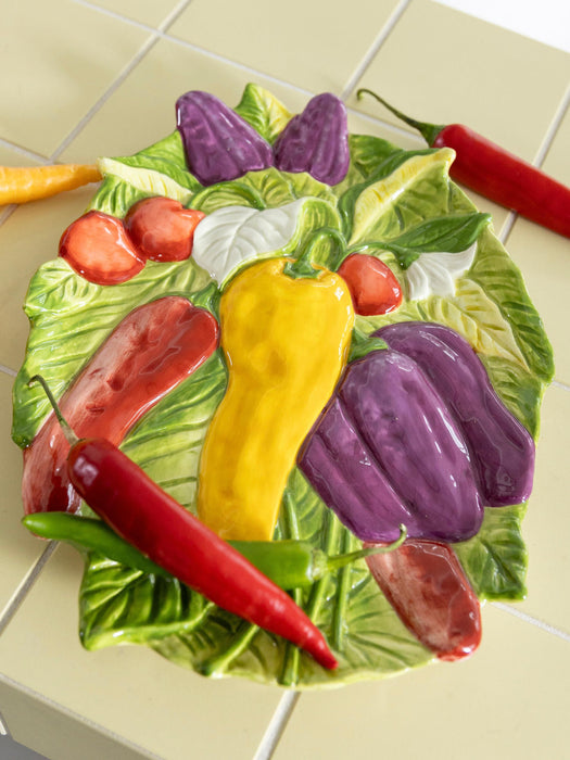 Hand-Painted Serving Plate Legume