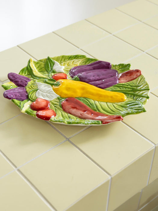 Hand-Painted Serving Plate Legume