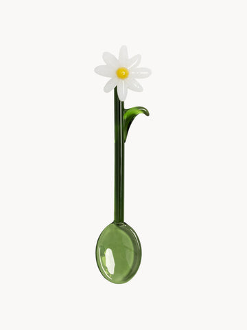 Handmade Borosilicate Glass Spoons Flora, Set of 2