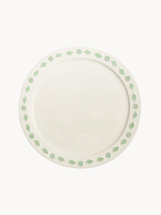 Handmade Dinner Plates Folk, Set of 2