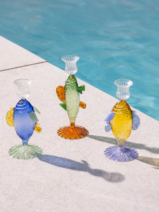 Handmade Borosilicate Candle Holder Fish
