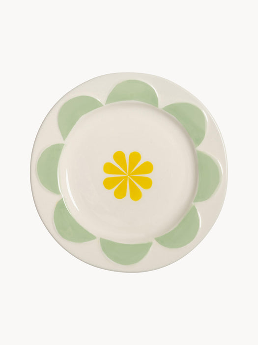 Handmade Dessert Plates Folk Set of 4