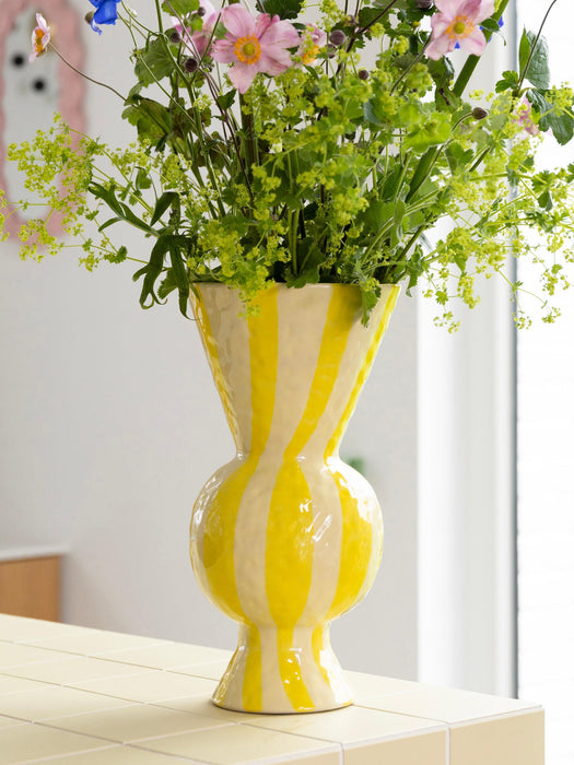 Hand-painted Vase Rhombic, H 30 cm