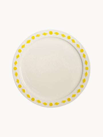 Handmade Dinner Plates Folk, Set of 2