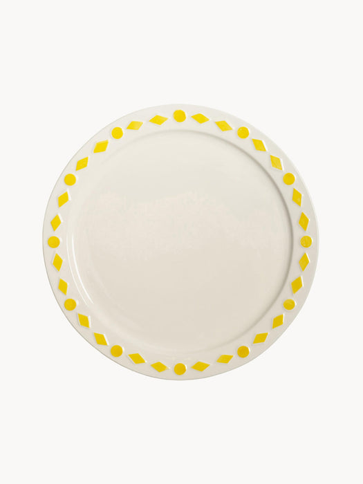 Handmade Dinner Plates Folk, Set of 2