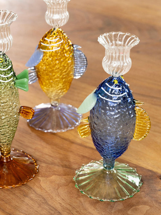 Handmade Borosilicate Candle Holder Fish