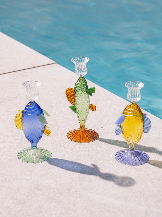Handmade Borosilicate Candle Holder Fish