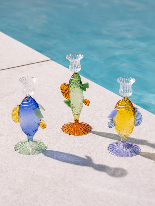Handmade Borosilicate Candle Holder Fish