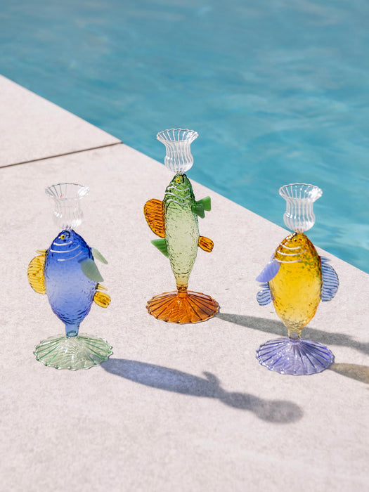 Handmade Borosilicate Candle Holder Fish