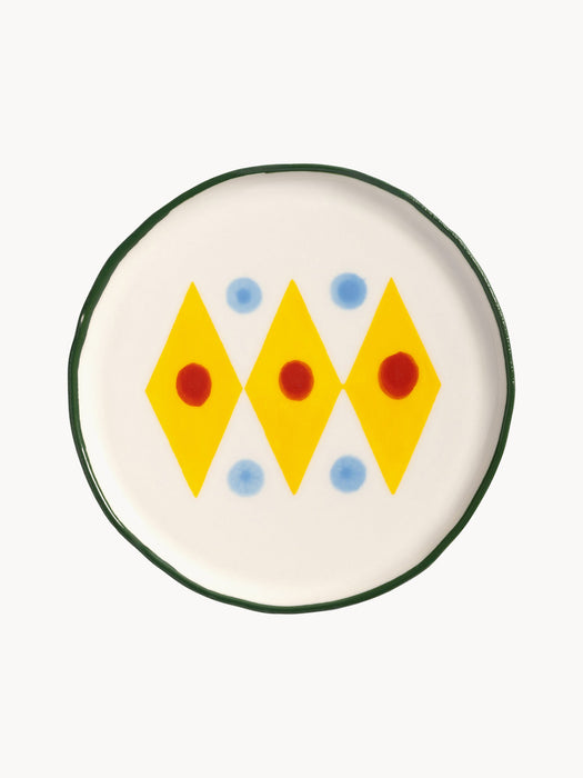 Hand-Painted Dessert Plates Festivo, Set of 4
