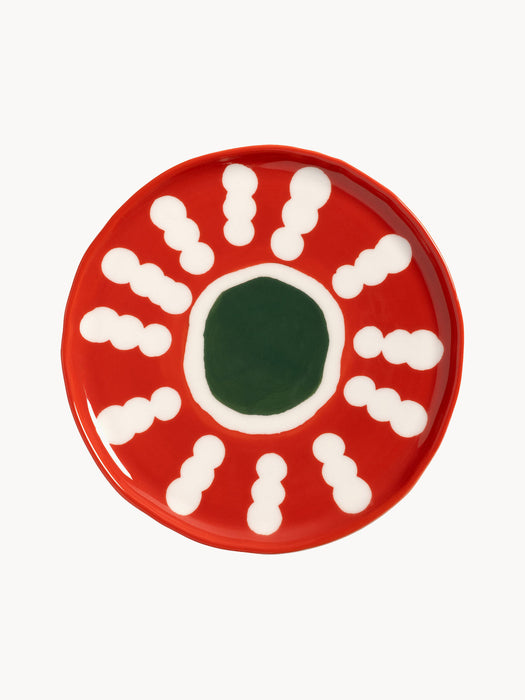 Hand-Painted Dessert Plates Festivo, Set of 4