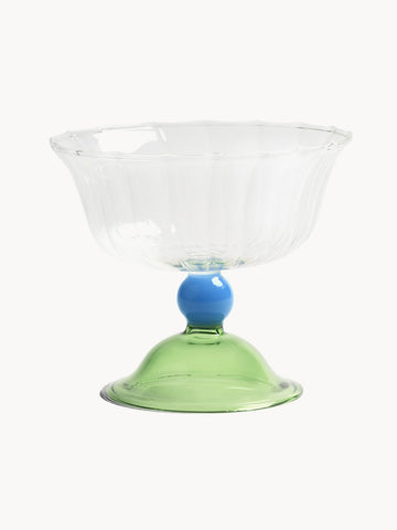 Handmade Borosilicate Champagne Coupes Tulip, Set of 2