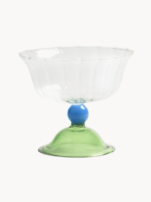 Handmade Borosilicate Champagne Coupes Tulip, Set of 2