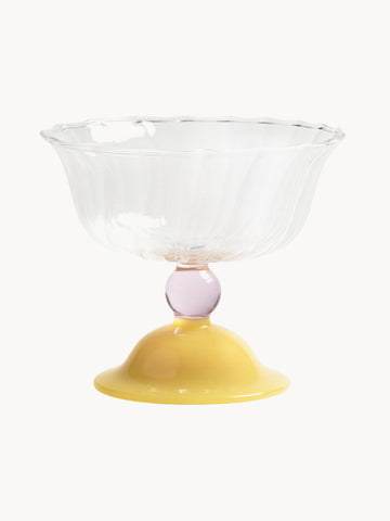 Handmade Borosilicate Champagne Coupes Tulip, Set of 2