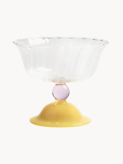 Handmade Borosilicate Champagne Coupes Tulip, Set of 2