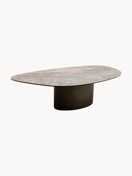 Organic-Shaped Marble Effect Coffee Table Paso