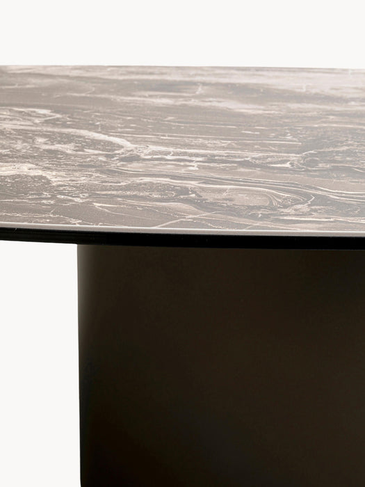 Organic-Shaped Marble Effect Coffee Table Paso
