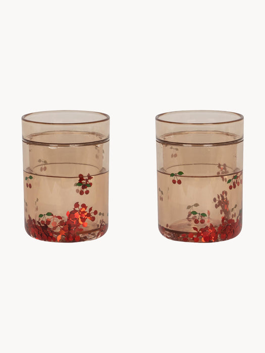 Kids Glitter Tumblers Cherry Set of 2