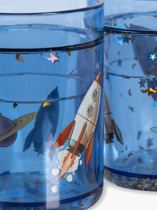 Kids Glitter Tumblers Outer Space Set of 2