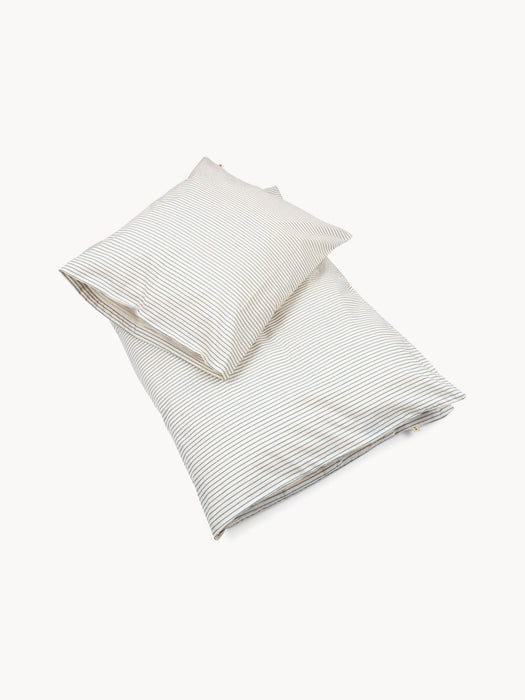 Organic Cotton Baby Bedding Stripe Bluie 70x100 cm 1 pillow 40x45 cm