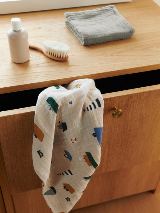 Lewis Organic Cotton Muslin Cloths, Set of 2