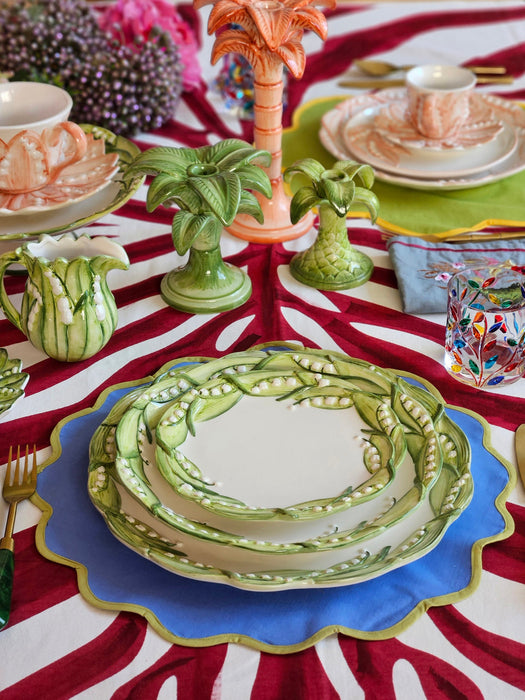 Hand-Painted Breakfast Plate Lily of the Valley