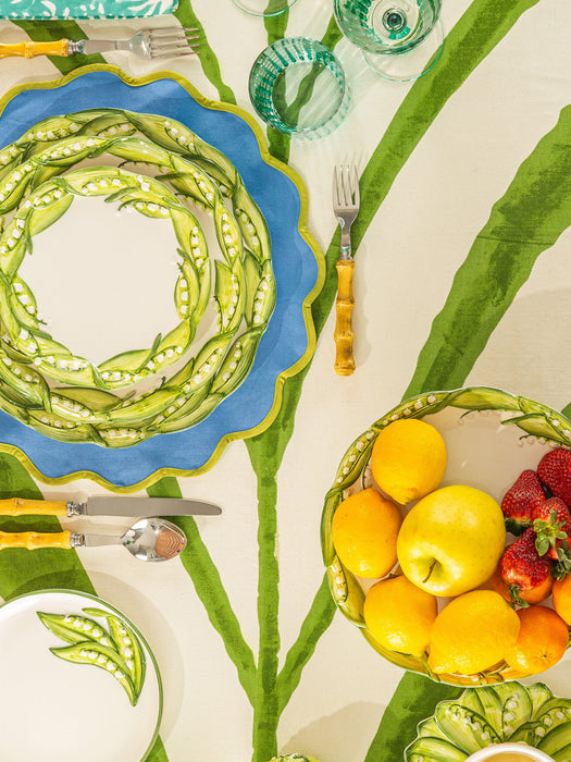 Hand-Painted Breakfast Plate Lily of the Valley