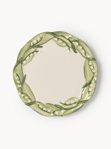 Lily of the Valley Hand-Painted Breakfast Plate