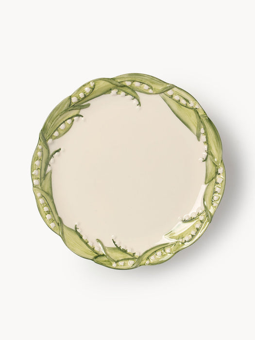 Lily of the Valley Hand-Painted Cake Stand