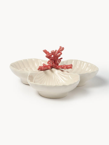 Coral Hand-Painted Serving Platter