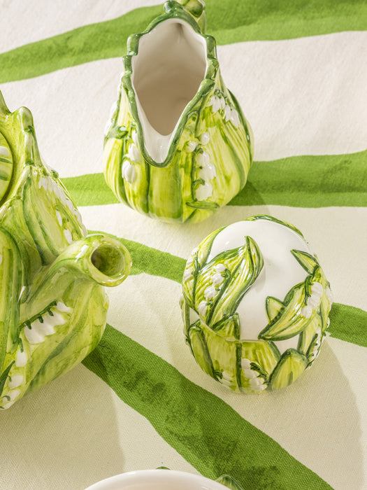 Hand-Painted Milk Jug Lily of the Valley