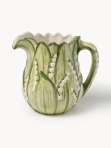 Lily of the Valley Hand-Painted Milk Jug