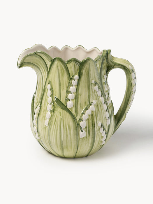 Hand-Painted Milk Jug Lily of the Valley