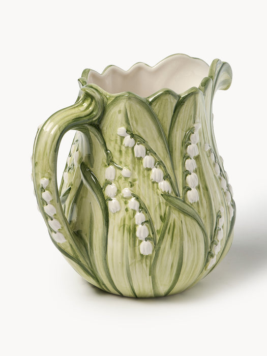 Hand-Painted Milk Jug Lily of the Valley