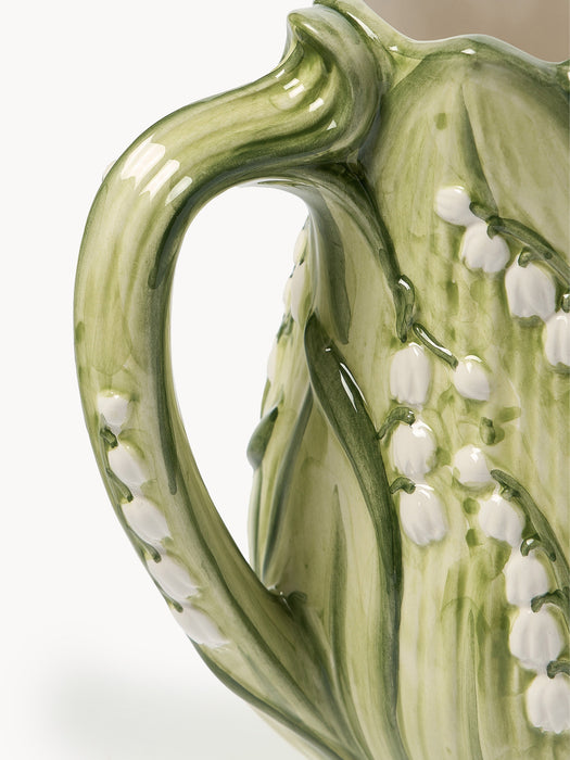Hand-Painted Milk Jug Lily of the Valley