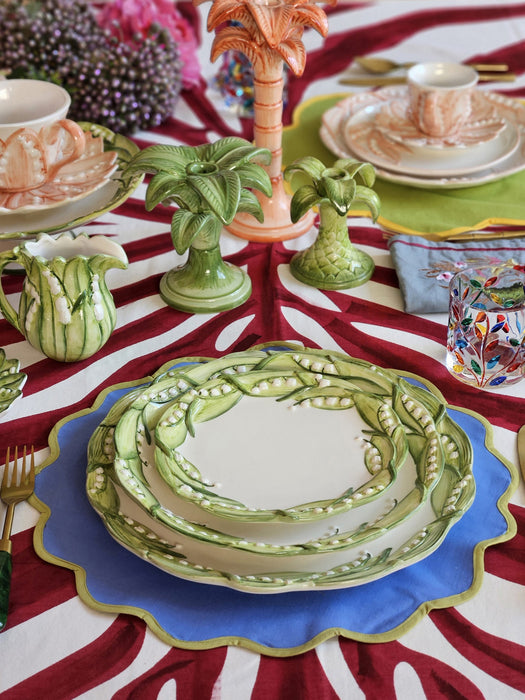 Hand-Painted Dinner Plate Lily of the Valley