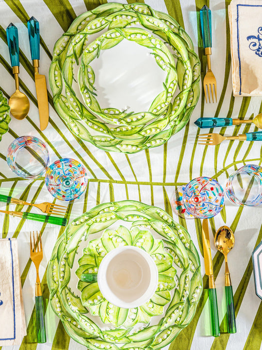 Hand-Painted Dinner Plate Lily of the Valley