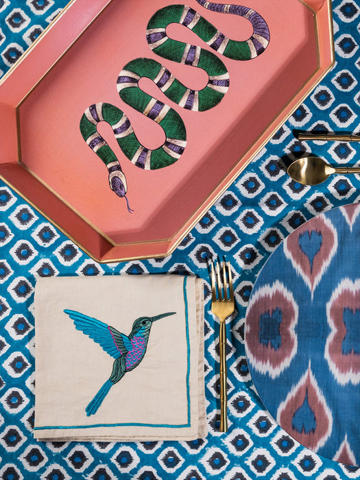 Hand-Painted Decorative Tray Flora