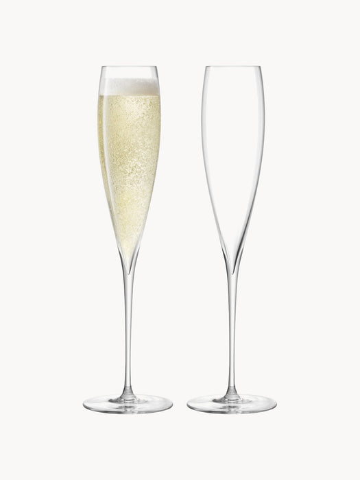 Mouth-Blown Champagne Flutes Savoy Set of 2