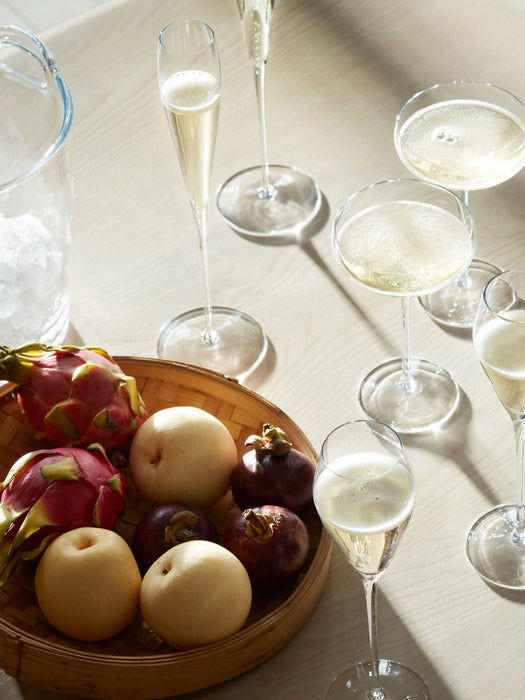 Mouth-Blown Champagne Flutes Savoy Set of 2