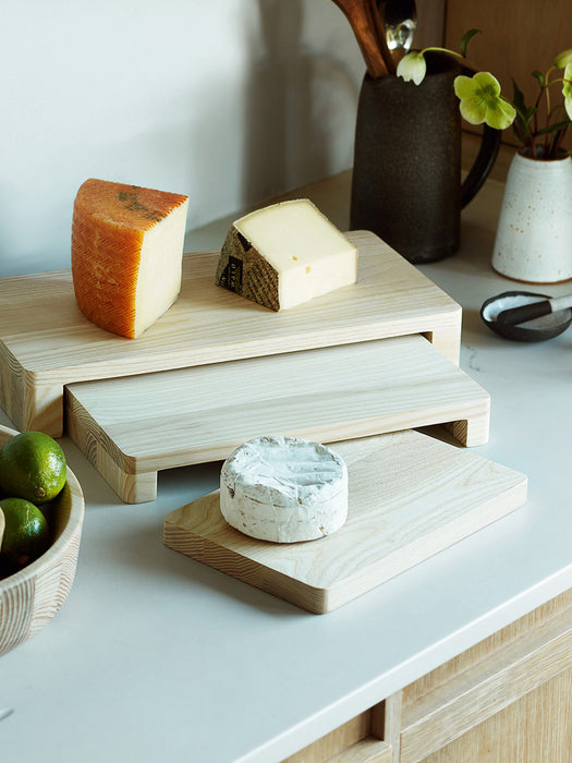 Handmade Ash Wood Serving Trays Collective Set of 3