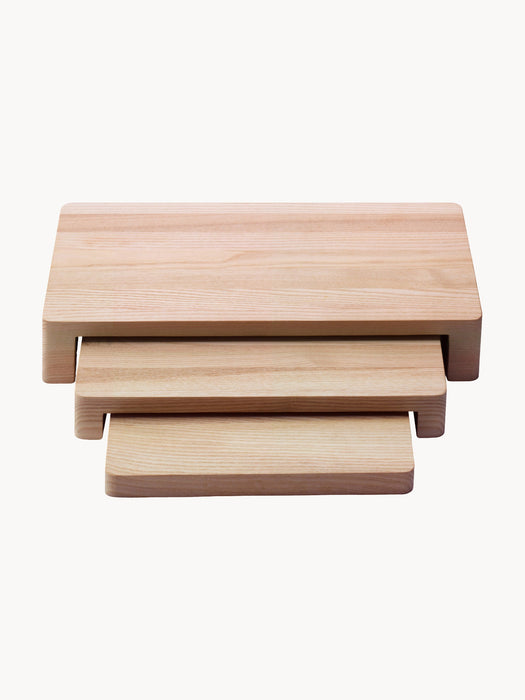 Handmade Ash Wood Serving Trays Collective Set of 3