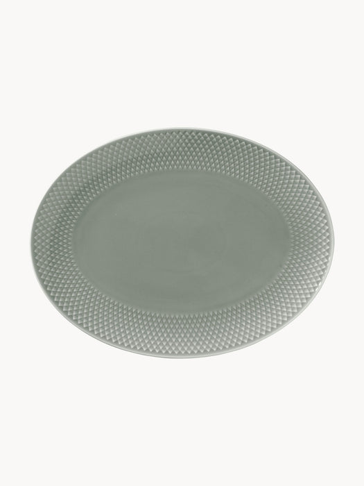 Porcelain Serving Plate Rhombe Earth