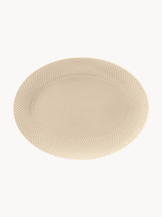 Porcelain Serving Plate Rhombe Earth