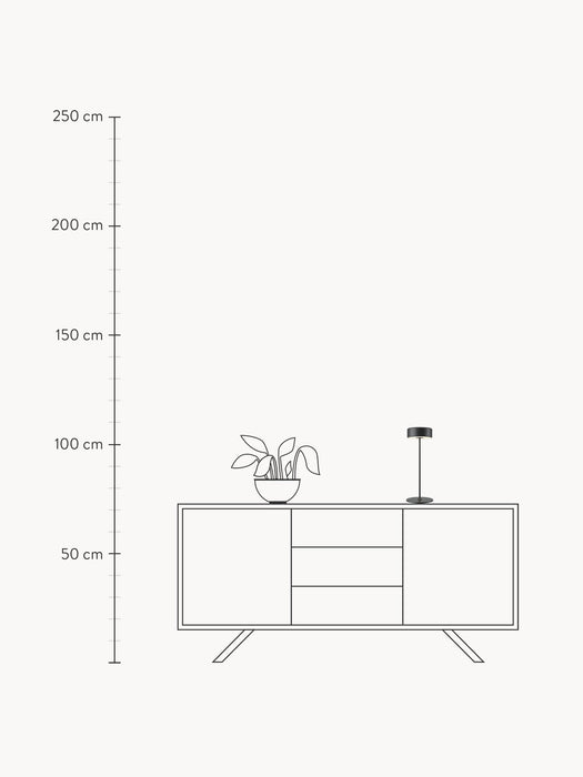 Small Dimmable LED Metal Table Lamp AI Collaboration