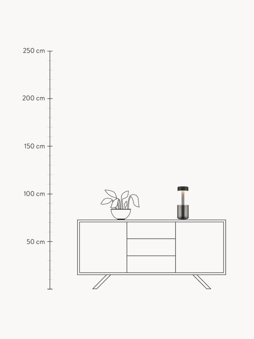 Small Dimmable LED Vase Table Lamp AI Collaboration
