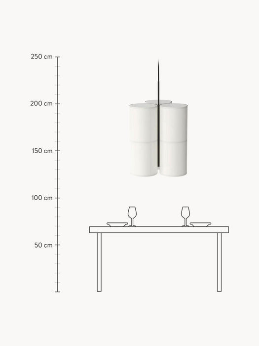 Handmade Linen Cluster Pendant Light Hashira