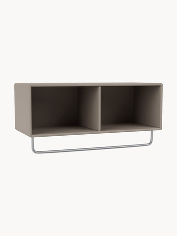 Coat Wooden Wall Shelf with Clothes Rack